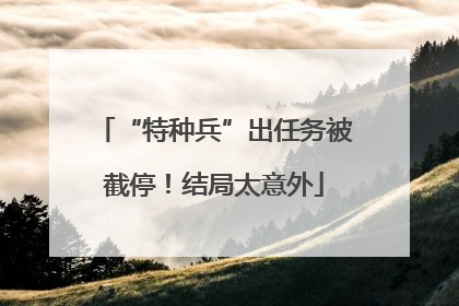 “特种兵”出任务被截停！结局太意外