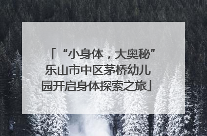 “小身体，大奥秘” 乐山市中区茅桥幼儿园开启身体探索之旅
