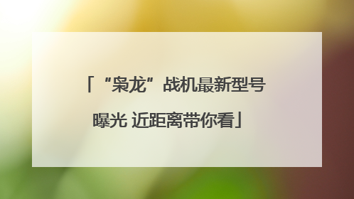 “枭龙”战机最新型号曝光 近距离带你看