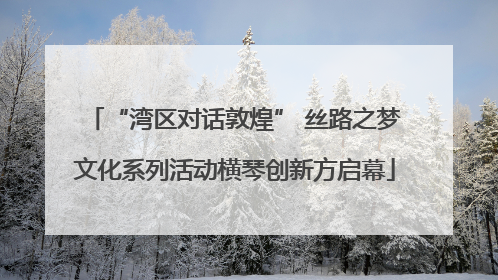 “湾区对话敦煌” 丝路之梦文化系列活动横琴创新方启幕