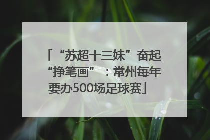 “苏超十三妹”奋起“挣笔画”：常州每年要办500场足球赛