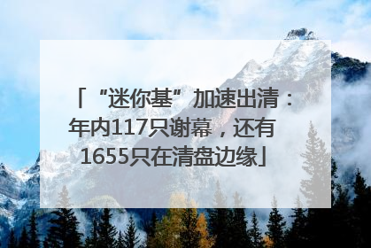 “迷你基”加速出清：年内117只谢幕，还有1655只在清盘边缘