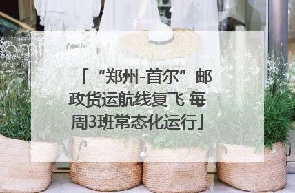 “郑州-首尔”邮政货运航线复飞 每周3班常态化运行