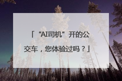 “AI司机”开的公交车，您体验过吗？