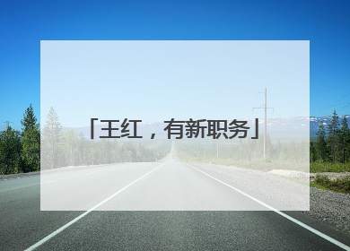 王红，有新职务