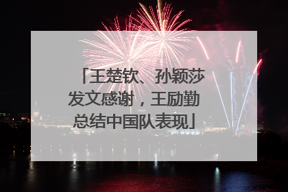 王楚钦、孙颖莎发文感谢，王励勤总结中国队表现