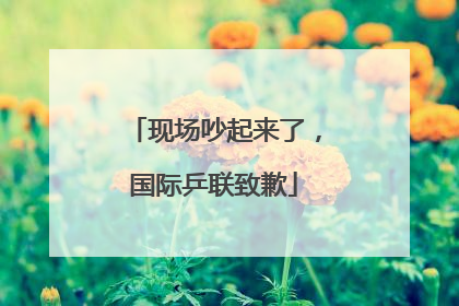 现场吵起来了，国际乒联致歉
