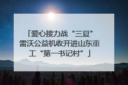 爱心接力战“三夏” 雷沃公益机收开进山东重工“第一书记村”