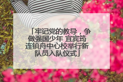 牢记党的教导，争做强国少年 宜宾筠连镇舟中心校举行新队员入队仪式