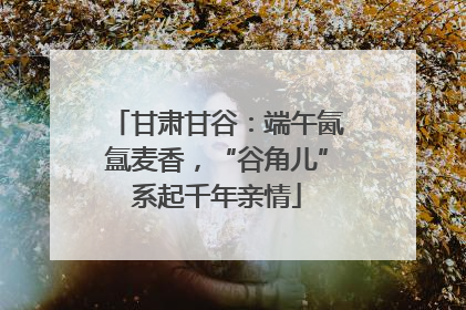 甘肃甘谷：端午氤氲麦香，“谷角儿”系起千年亲情