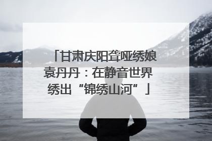 甘肃庆阳聋哑绣娘袁丹丹：在静音世界绣出“锦绣山河”
