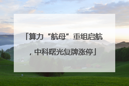 算力“航母”重组启航，中科曙光复牌涨停