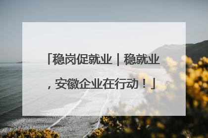 稳岗促就业｜稳就业，安徽企业在行动！