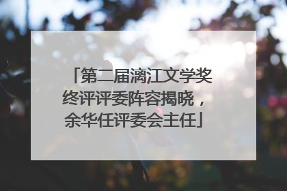 第二届漓江文学奖终评评委阵容揭晓，余华任评委会主任