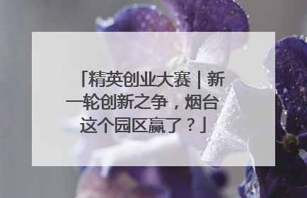 精英创业大赛｜新一轮创新之争，烟台这个园区赢了？