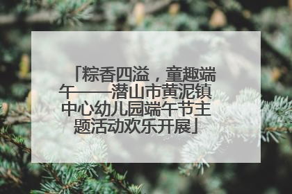 粽香四溢，童趣端午——潜山市黄泥镇中心幼儿园端午节主题活动欢乐开展