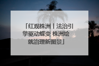 红观株洲丨法治引擎驱动蝶变 株洲绘就治理新图景