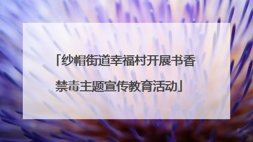 纱帽街道幸福村开展书香禁毒主题宣传教育活动