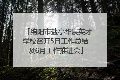 绵阳市盐亭华宸英才学校召开5月工作总结及6月工作推进会