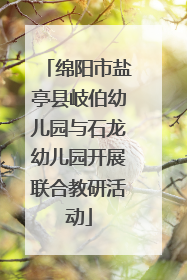 绵阳市盐亭县岐伯幼儿园与石龙幼儿园开展联合教研活动