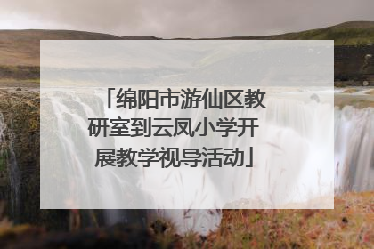 绵阳市游仙区教研室到云凤小学开展教学视导活动