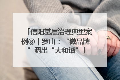 信阳基层治理典型案例⑧｜罗山：“微品牌”调出“大和谐”