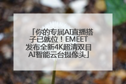 你的专属AI直播搭子已就位！EMEET发布全新4K超清双目AI智能云台摄像头