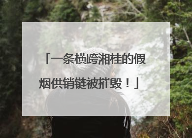 一条横跨湘桂的假烟供销链被摧毁！