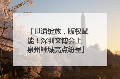 世遗绽放，版权赋能！深圳文博会上 泉州鲤城亮点纷呈