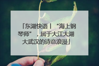 东湖快语丨“海上钢琴师”，属于大江大湖大武汉的诗意浪漫