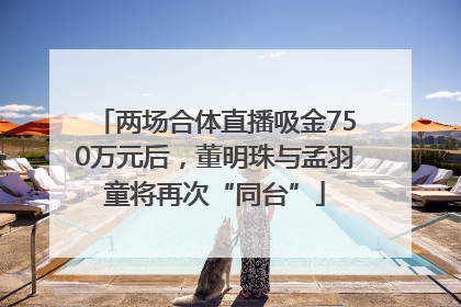 两场合体直播吸金750万元后，董明珠与孟羽童将再次“同台”