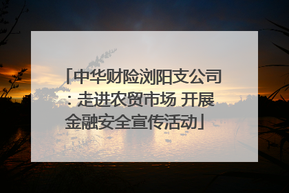 中华财险浏阳支公司：走进农贸市场 开展金融安全宣传活动