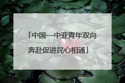 中国—中亚青年双向奔赴促进民心相通