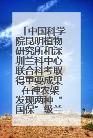 中国科学院昆明植物研究所和深圳兰科中心联合科考取得重要成果 在神农架发现两种“国保”级兰花