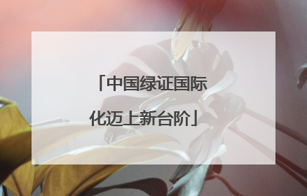 中国绿证国际化迈上新台阶