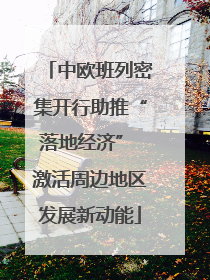 中欧班列密集开行助推“落地经济” 激活周边地区发展新动能