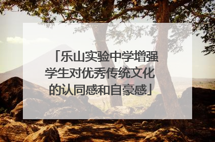 乐山实验中学增强学生对优秀传统文化的认同感和自豪感