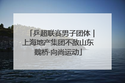 乒超联赛男子团体｜上海地产集团不敌山东魏桥·向尚运动