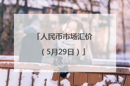 人民币市场汇价（5月29日）