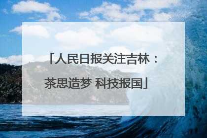 人民日报关注吉林：茶思造梦 科技报国