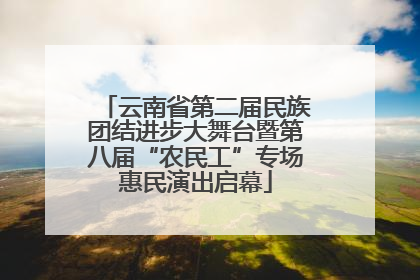 云南省第二届民族团结进步大舞台暨第八届“农民工”专场惠民演出启幕