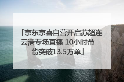 京东京喜自营开启苏超连云港专场直播 10小时带货突破13.5万单