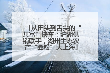 从田头到舌尖的“共富”快车：沪湖供销联手，湖州生态农产“圈粉”大上海
