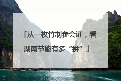 从一枚竹制参会证，看湖南节能有多“拼”