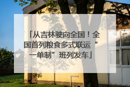 从吉林驶向全国！全国首列粮食多式联运“一单制”班列发车