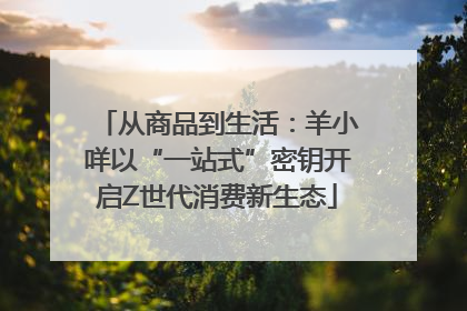 从商品到生活：羊小咩以“一站式”密钥开启Z世代消费新生态