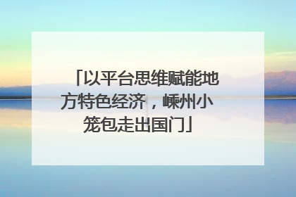 以平台思维赋能地方特色经济，嵊州小笼包走出国门