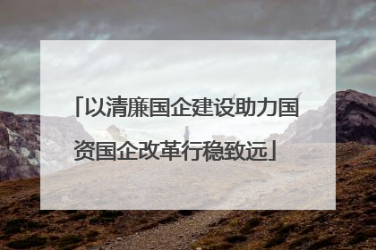 以清廉国企建设助力国资国企改革行稳致远