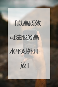 以高质效司法服务高水平对外开放
