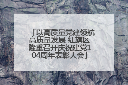 以高质量党建领航高质量发展 红旗区隆重召开庆祝建党104周年表彰大会